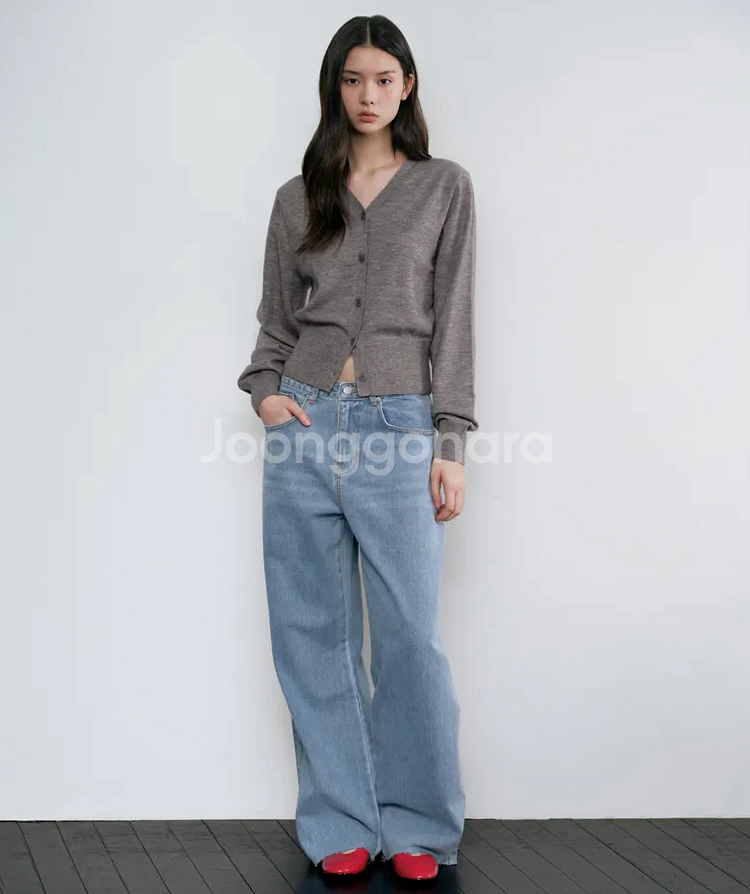 무신사 우먼즈 배기 데님 팬츠 와이드 청바지--0