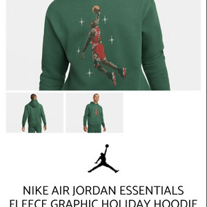 나이키 에어 조던 에센셜 플리스 그래픽 홀리데이 후디 사이즈XXL
