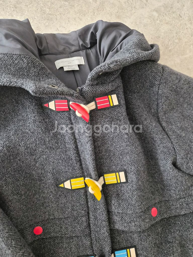 정품) 스텔라메카트니 스텔라맥카트니 키즈 색연필 울 더플 코트--2