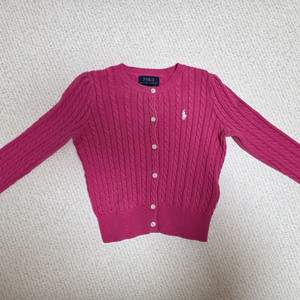 폴로 랄프로렌 키즈 케이블 니트 가디건 3T