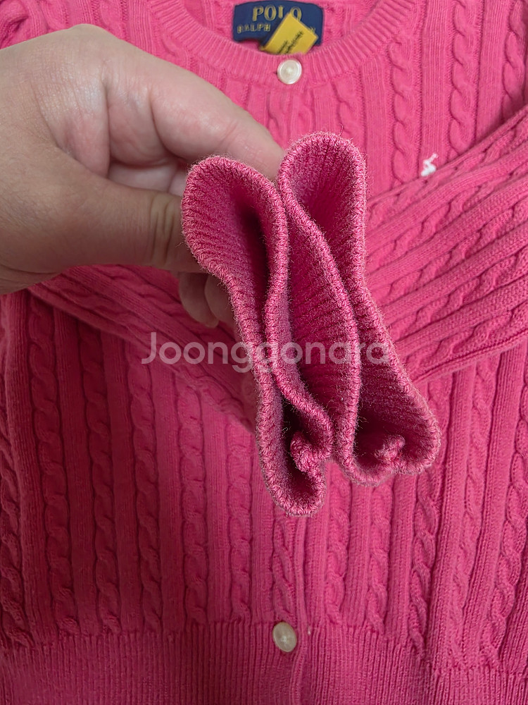 폴로 랄프로렌 키즈 케이블 니트 가디건 3T--3