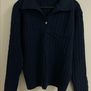 여성 케이블 니트 스웨터