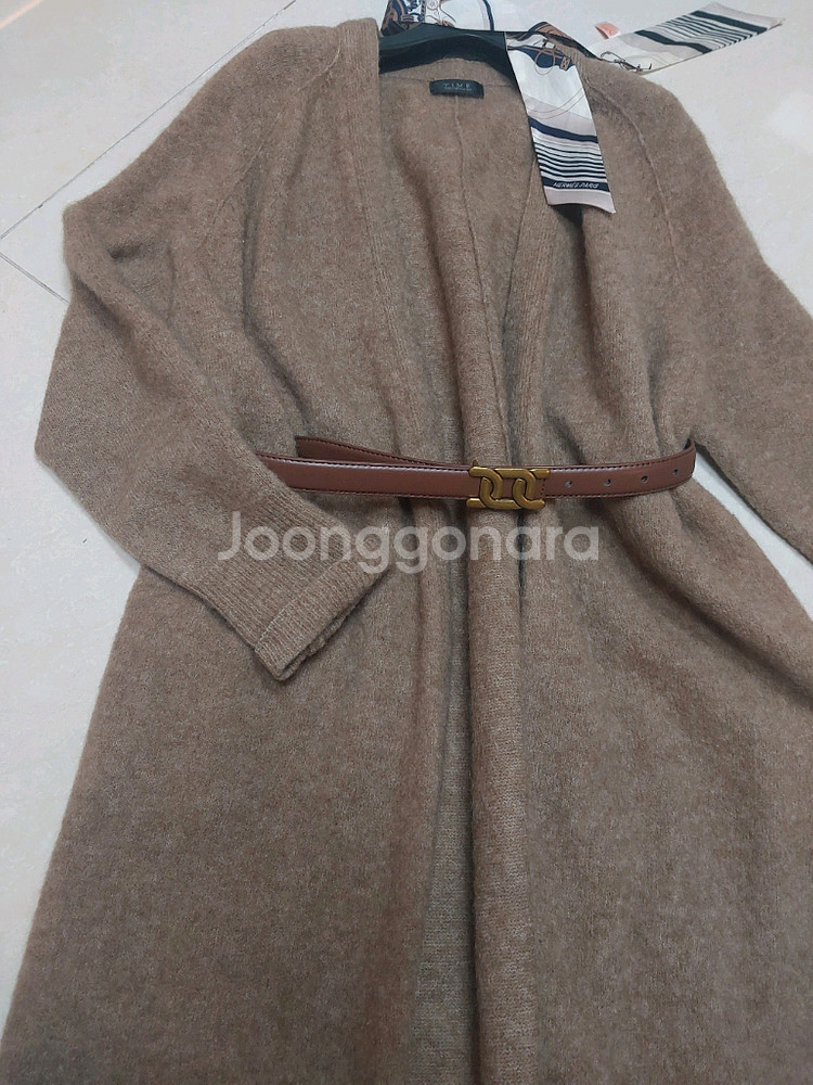 타임 모헤어 롱가디건--1