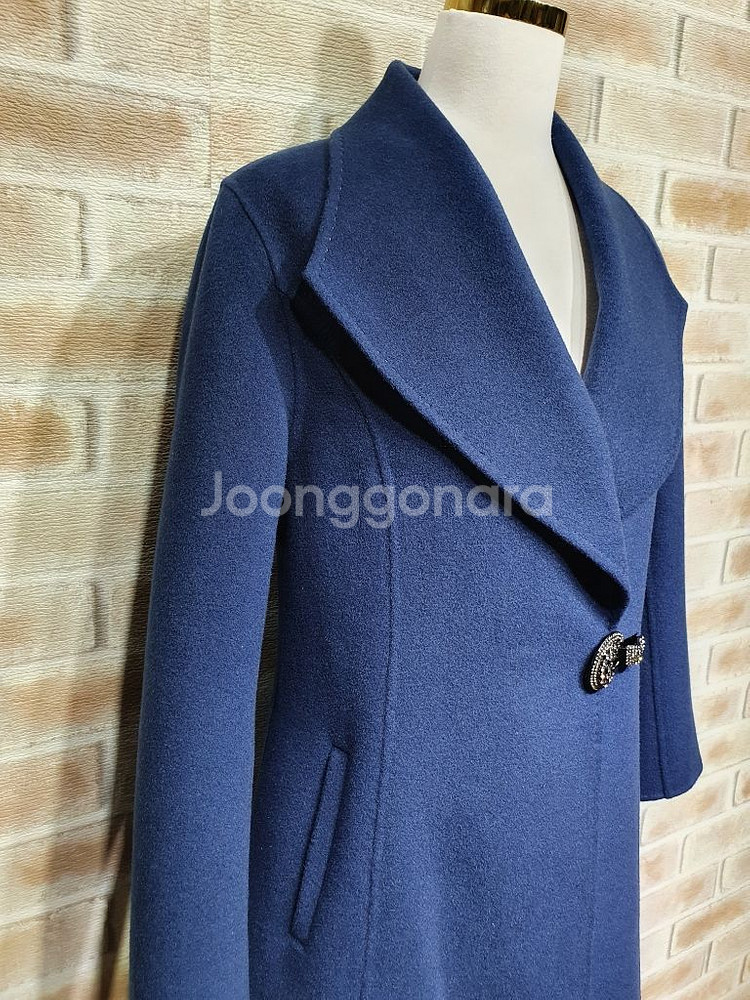 택부착MAXCIO100%울 핸드메이드 플레어 롱코트55--5