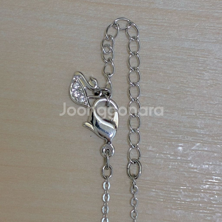 스와로브스키 스완 블루 목걸이--1