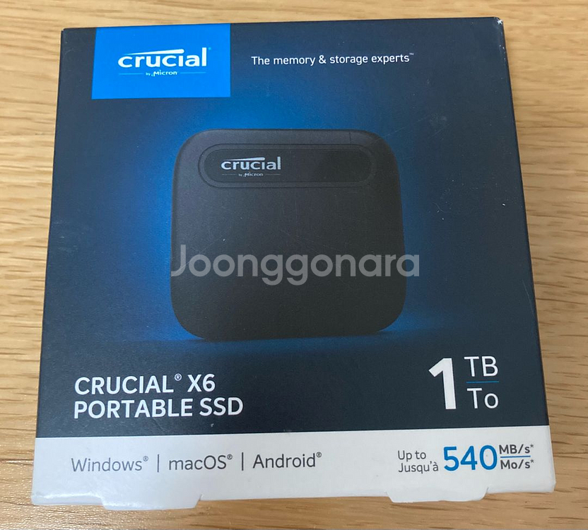 Crucial X6 Portable SSD 1T 새제품--0