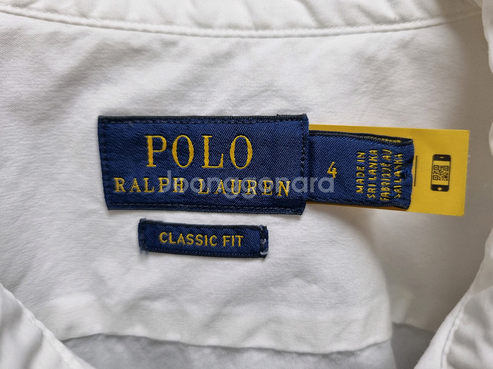 여성 QR인증 폴로 POLO 화이트 흰색 긴팔 셔츠 남방--7