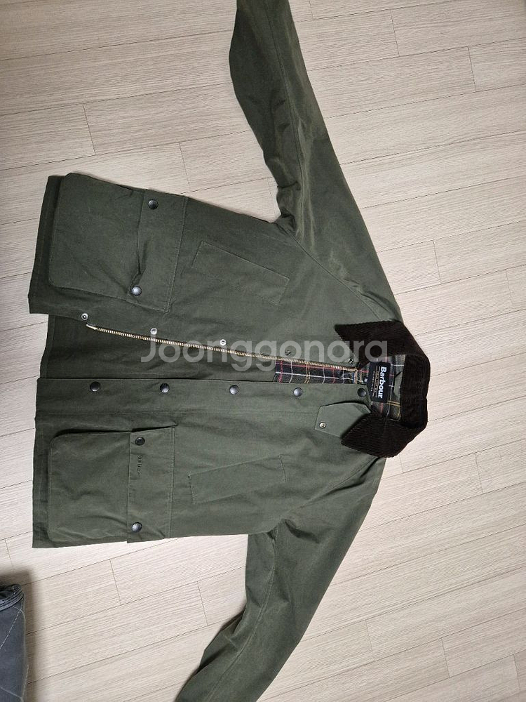 바버 Barbour카키 OS Peached Bedale 논왁스 비데일 38--2