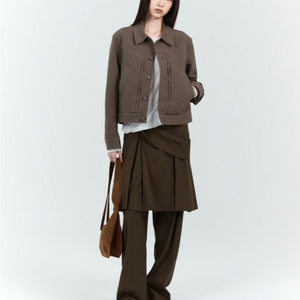 누마레 이이 ee 벨티드 포켓 레이어드 스커트 팬츠 s