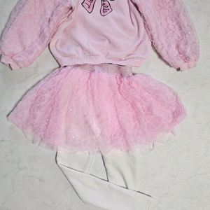 리에벨로 기모 핑크 상하복 140