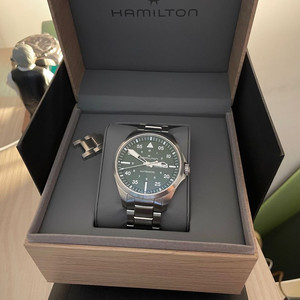 해밀턴 카키 파일럿 에비에이션 올리브 그린