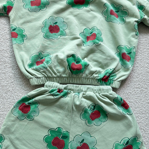 딸기 패턴 상하복 세트 2xl