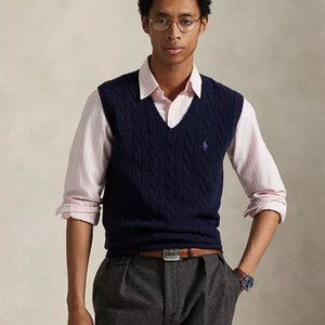 폴로 울 캐시미어 베스트
