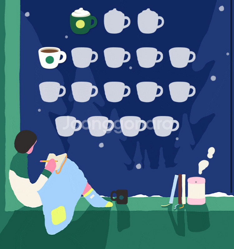 스타벅스 프리퀀시 미션1 + 일반1 일괄--0