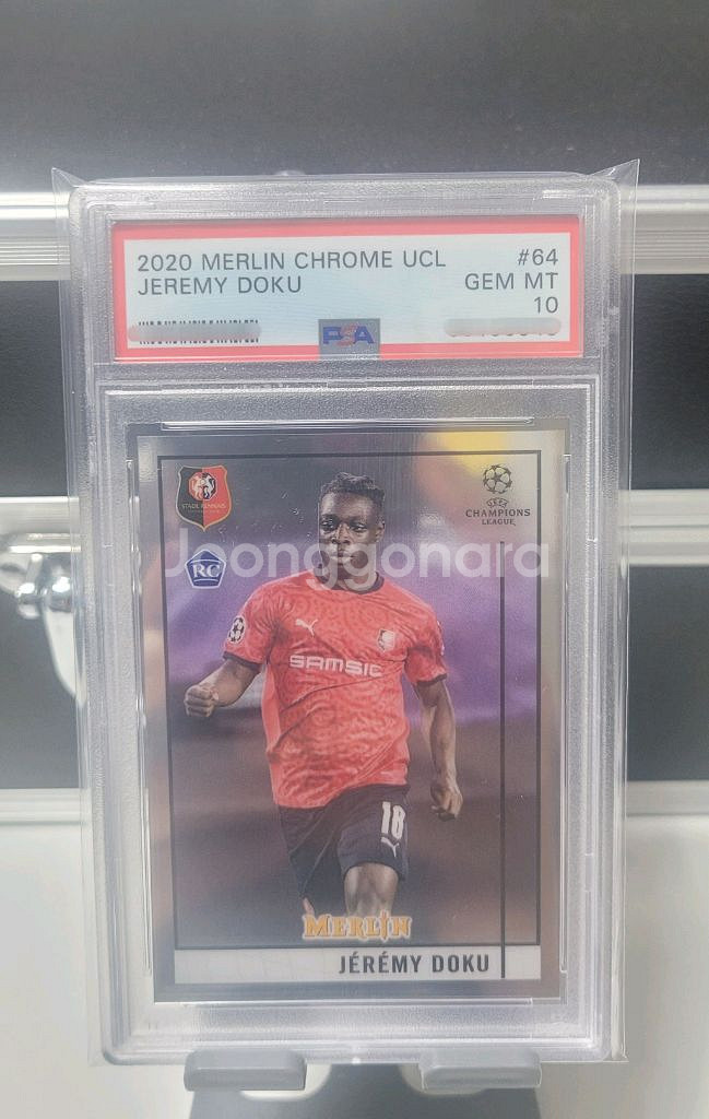 psa10 도쿠 루키RC UCL 축구 등급 카드--0