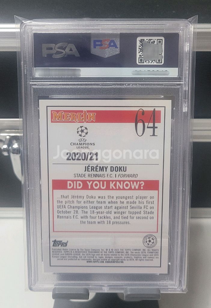 psa10 도쿠 루키RC UCL 축구 등급 카드--1