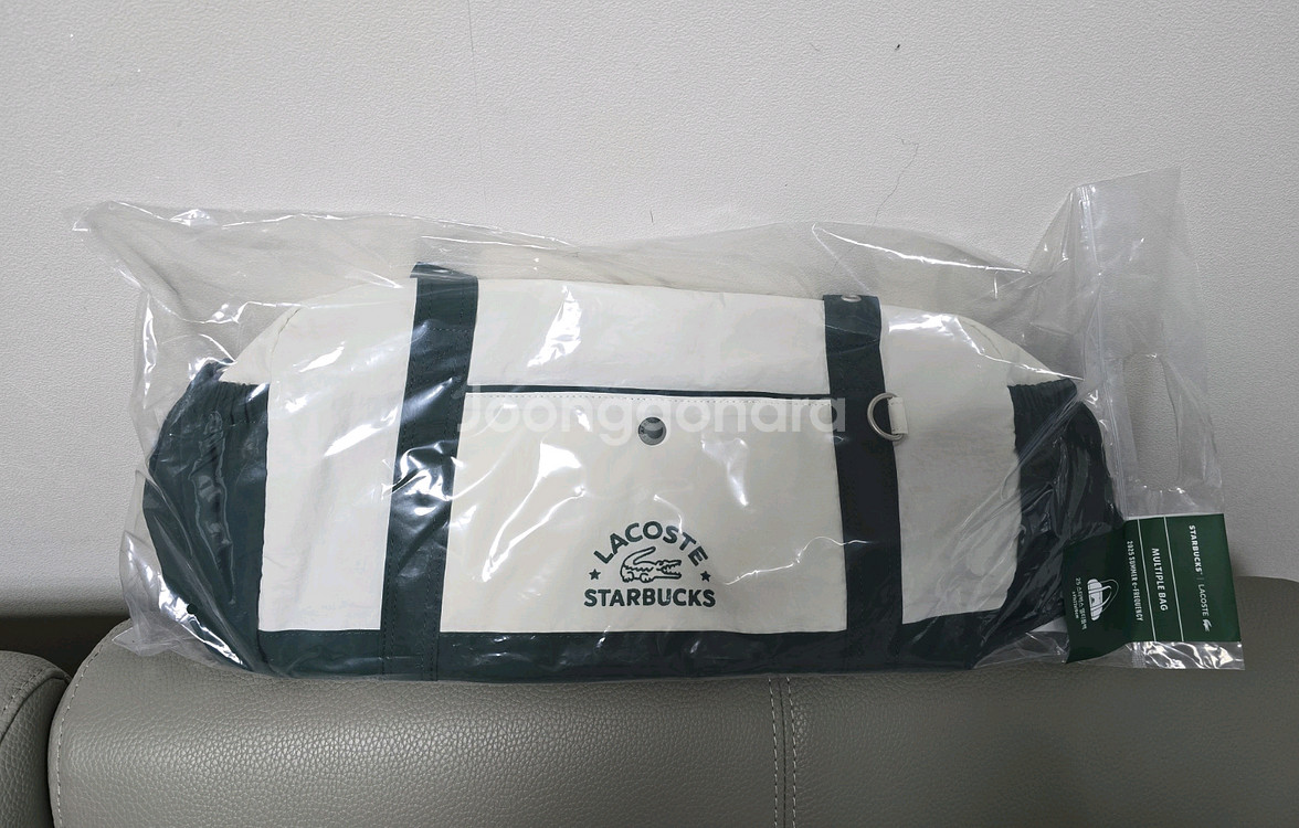 스타벅스 라코스테 멀티플백 그린 가방 프리퀀시 보스턴백 더플백--1