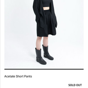 유노이아 아세테이트 쇼츠 팬츠