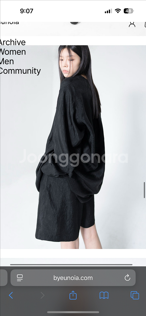 유노이아 아세테이트 쇼츠 팬츠--3