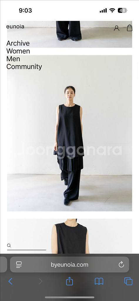 유노이아 플리츠 랩 스커트--1