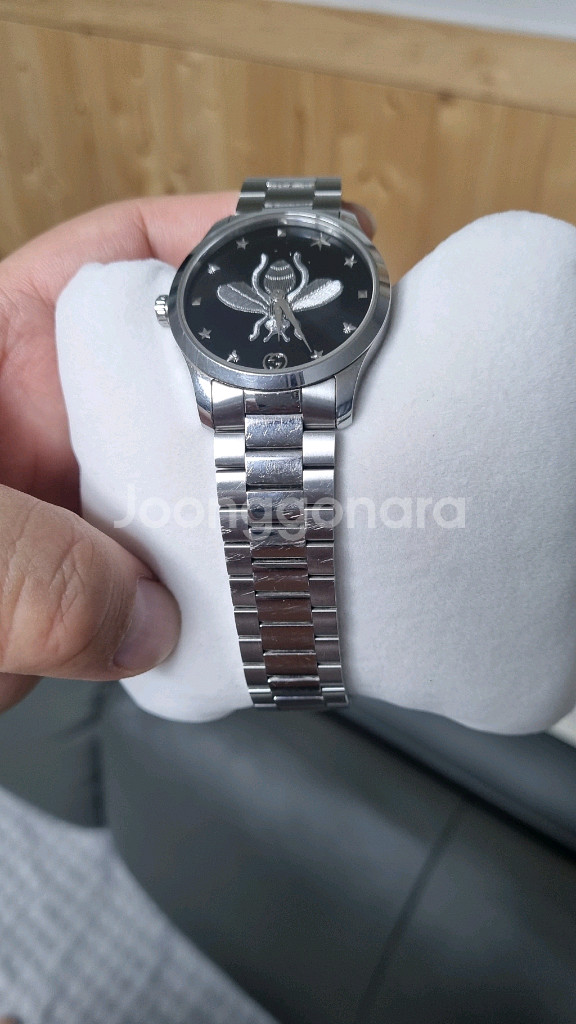 구찌 꿀벌 은장 메탈 시계--3