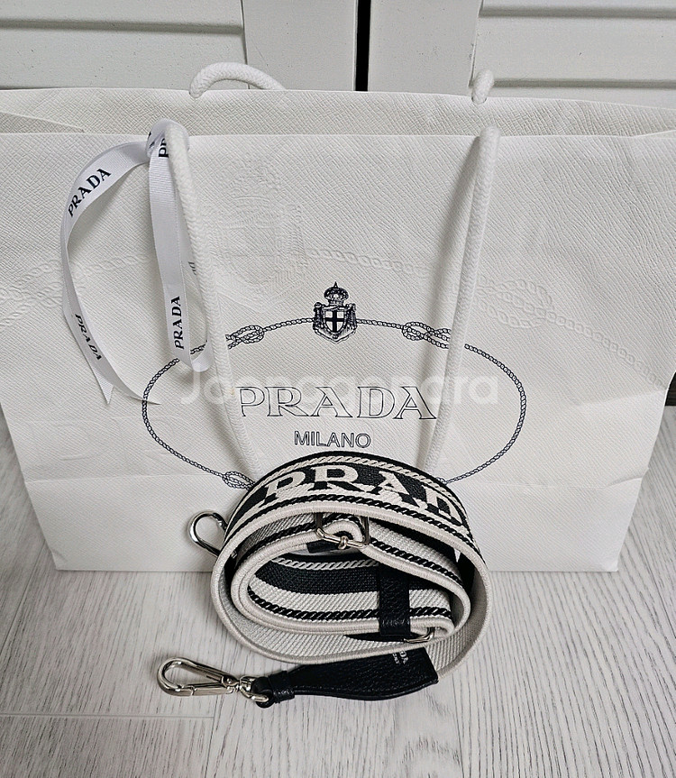 미사용 정품 프라다(1BC145) 숄더가방 은장 스트랩 (가방끈)--2