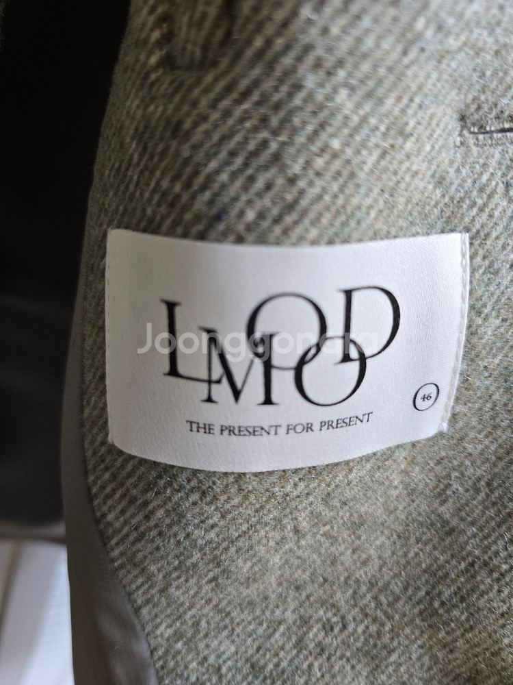 엘무드(LMOOD) 터틀 하프 코트 트윌 그린 46 Size--5