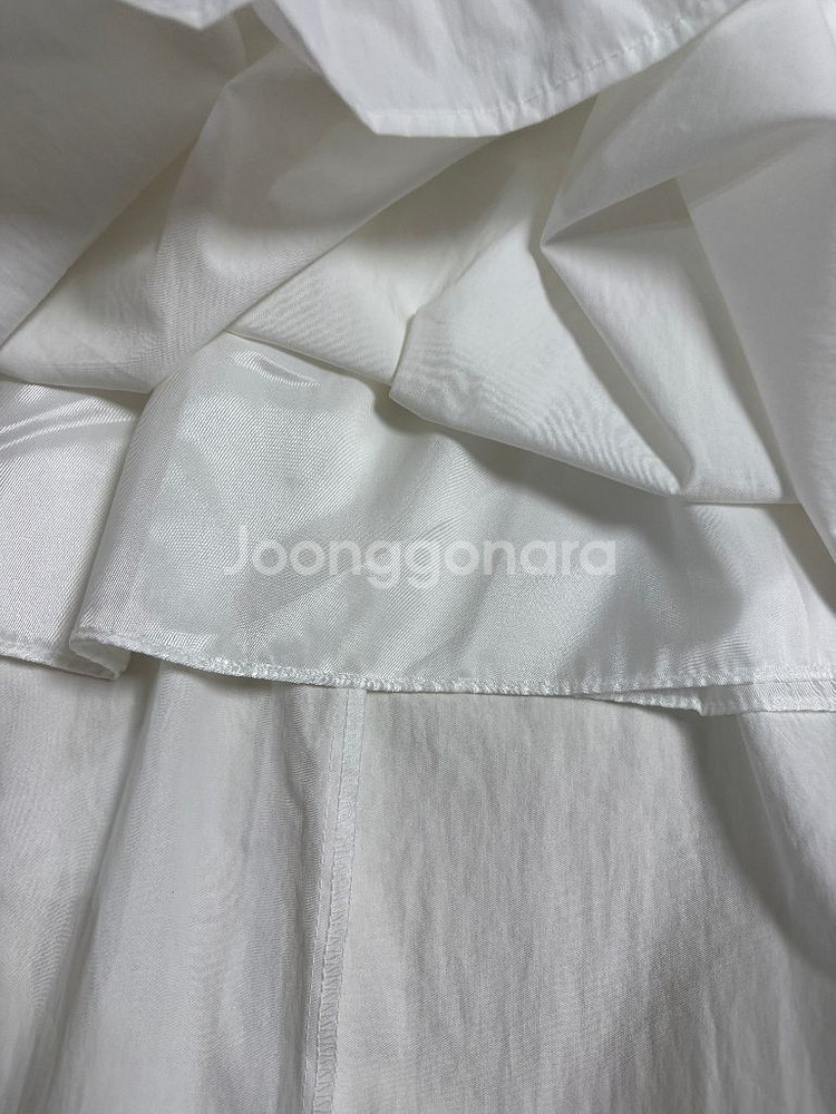 홈바디띵즈x빅토리아 프릴 스커트 택달린 새상품 화이트1사이즈--4