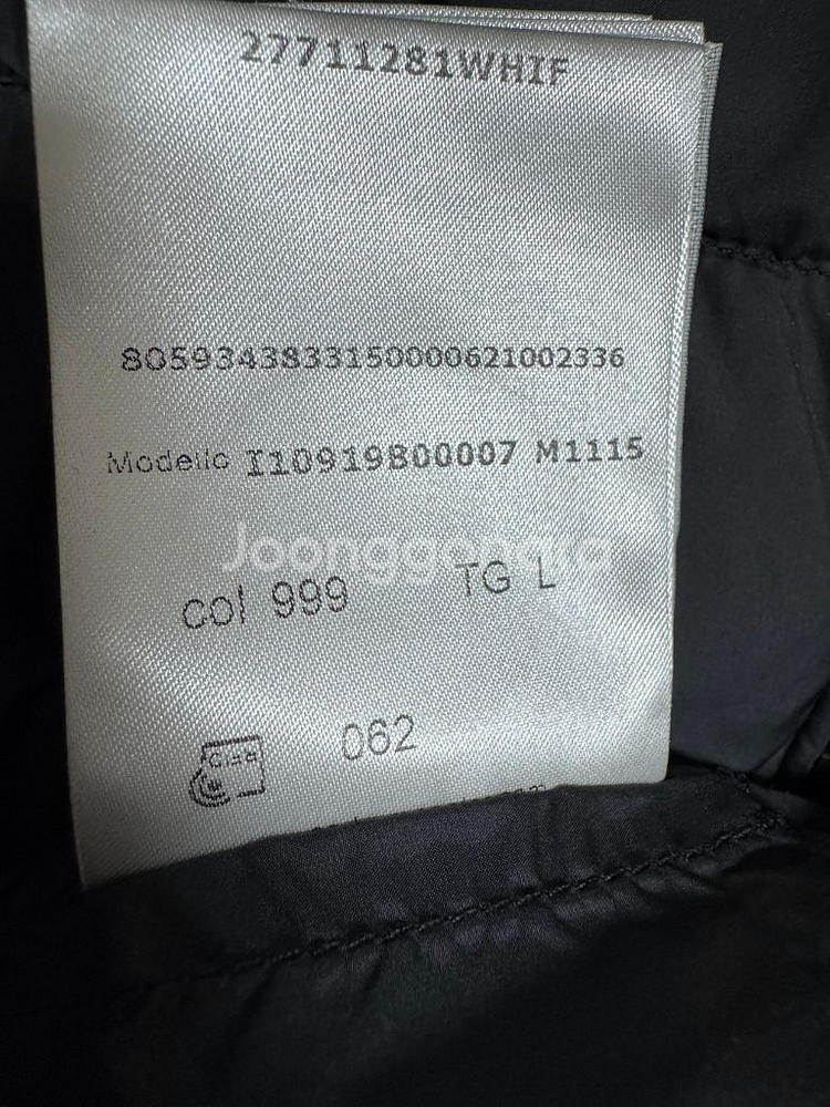 [L] 몽클레어 블랙 울패딩 가디건--4