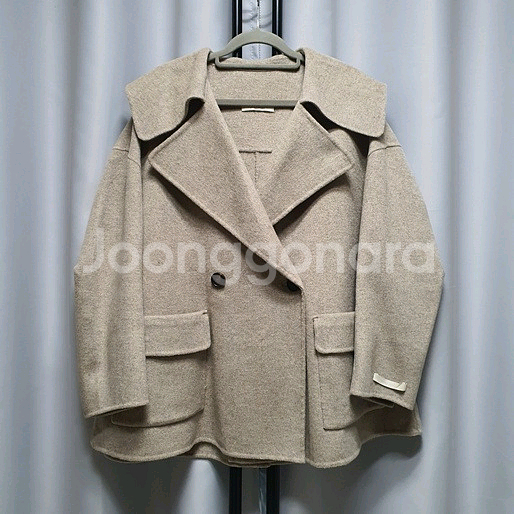 제이머랭 케이프 카라 더블 핸드메이드 코트--0