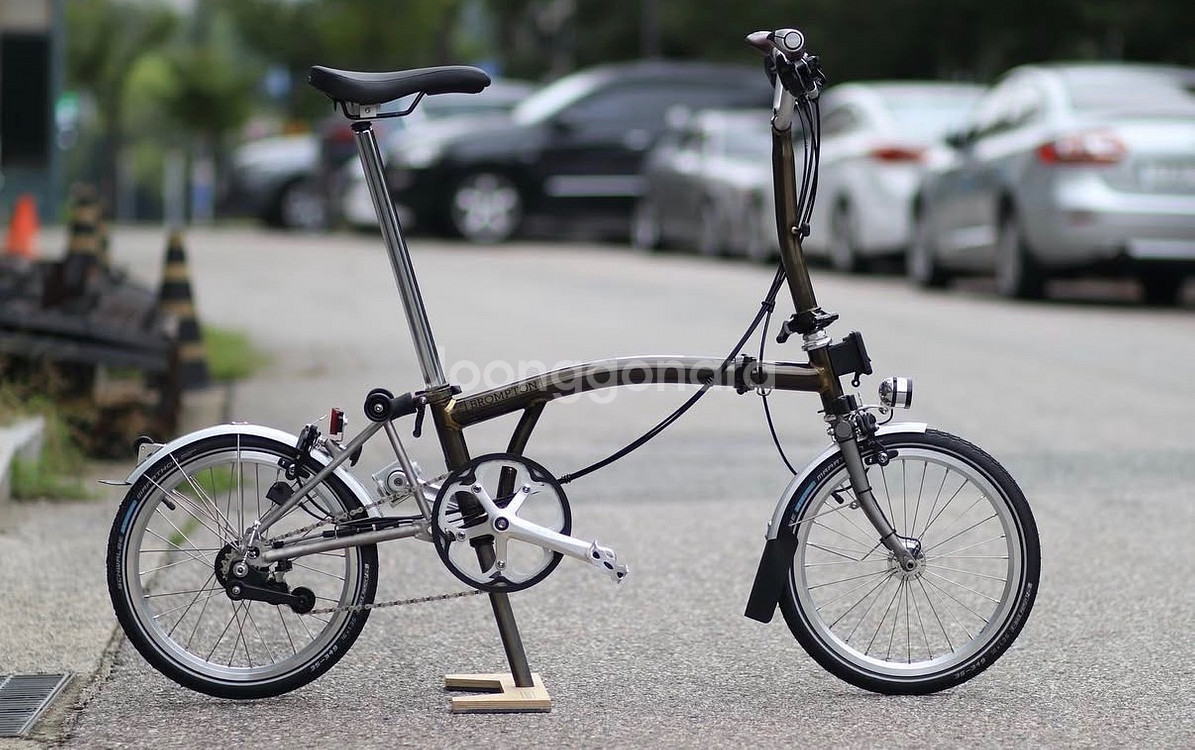 [희귀] Brompton S6L-X Black Lacquer / SON Dynamo Edelux II--0