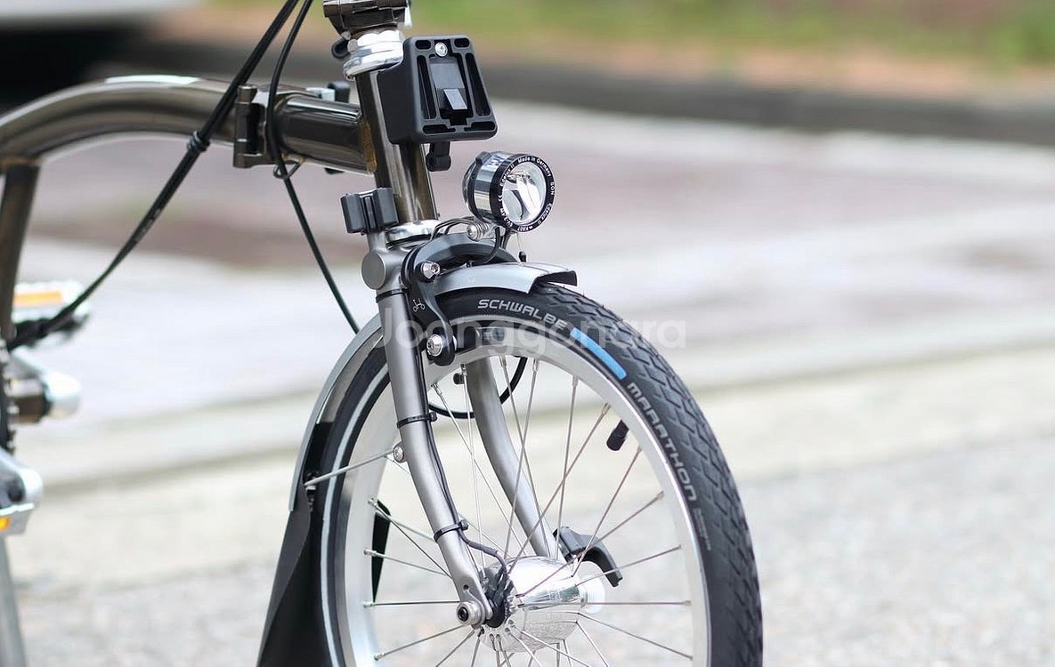 [희귀] Brompton S6L-X Black Lacquer / SON Dynamo Edelux II--1