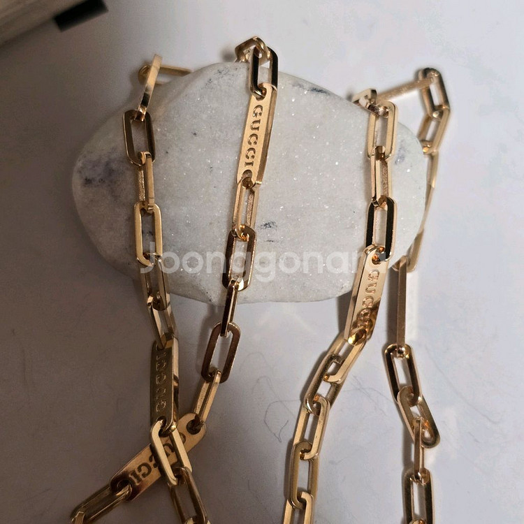 18k핑크골드 클립 목걸이--5