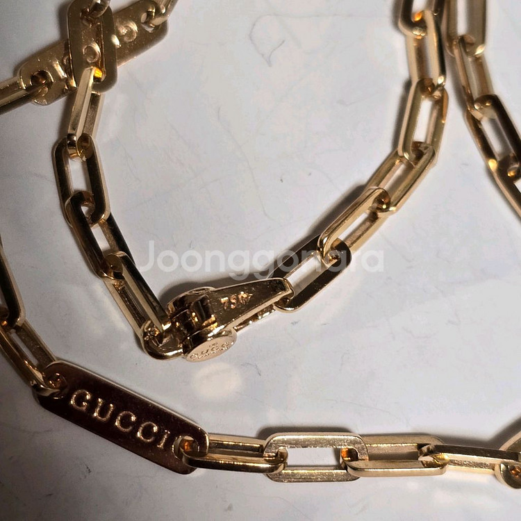 18k핑크골드 클립 목걸이--7