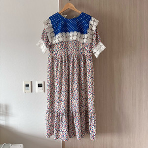 레이스카라 플로럴롱원피스