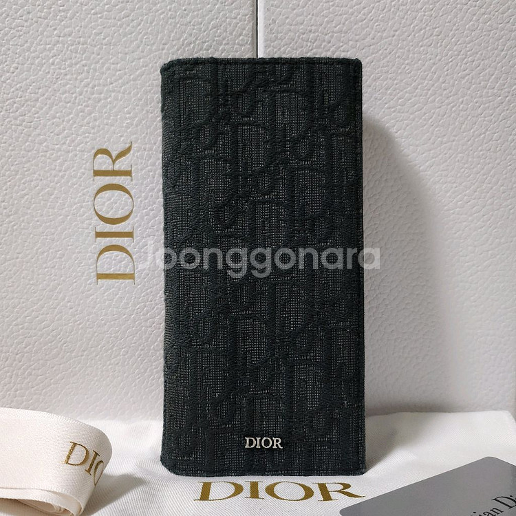 [풀구성]디올 오블리크 버티컬 장지갑 블랙--0