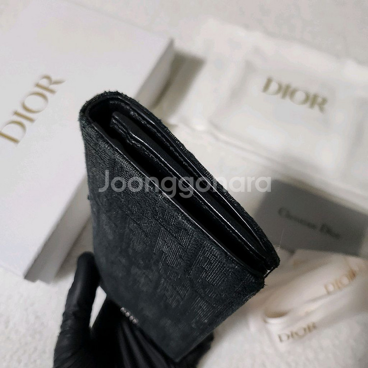 [풀구성]디올 오블리크 버티컬 장지갑 블랙--5
