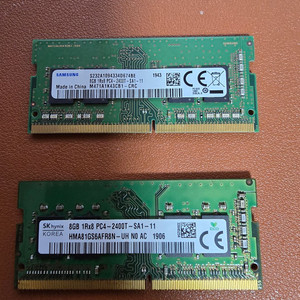 노트북용 DDR4 8G 램 2개 (16G) 팝니다