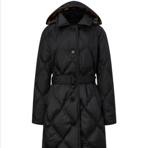 닥스 검정 빅다이아몬드 퀼팅 중경량 프리미엄 구스다운 88사이즈