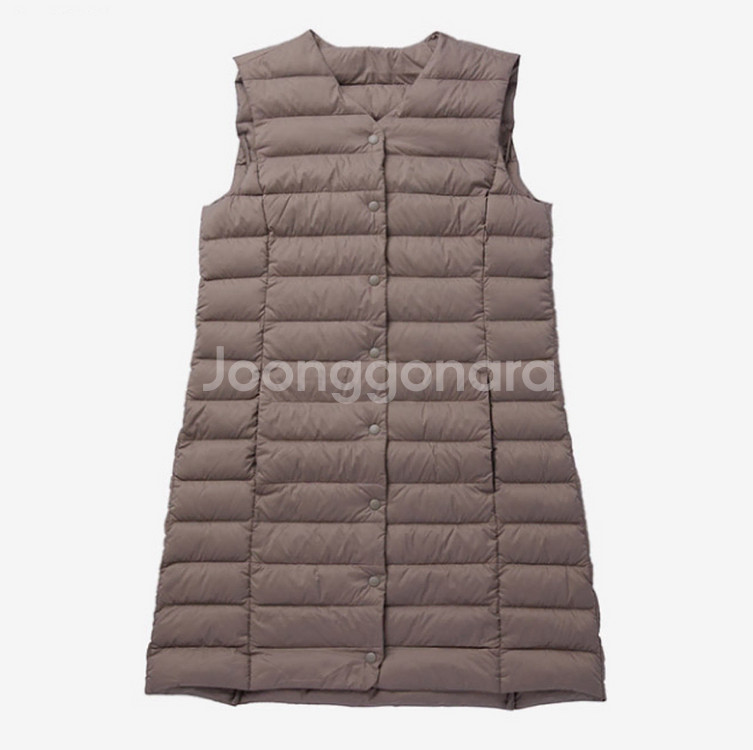 새상품) 여성 경량구스 롱패딩조끼 다운점퍼 LOSSOM--0