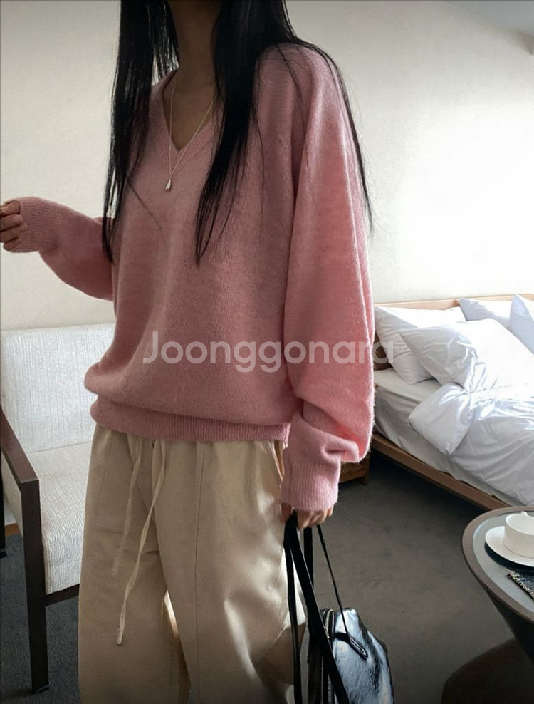 <새상품> 브이넥 니트 9color--0