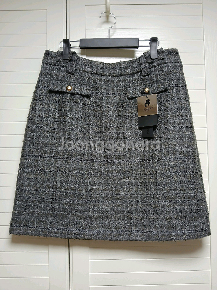 칼라거펠트 트위드 스커트(77~88) ㅡ새상품--0