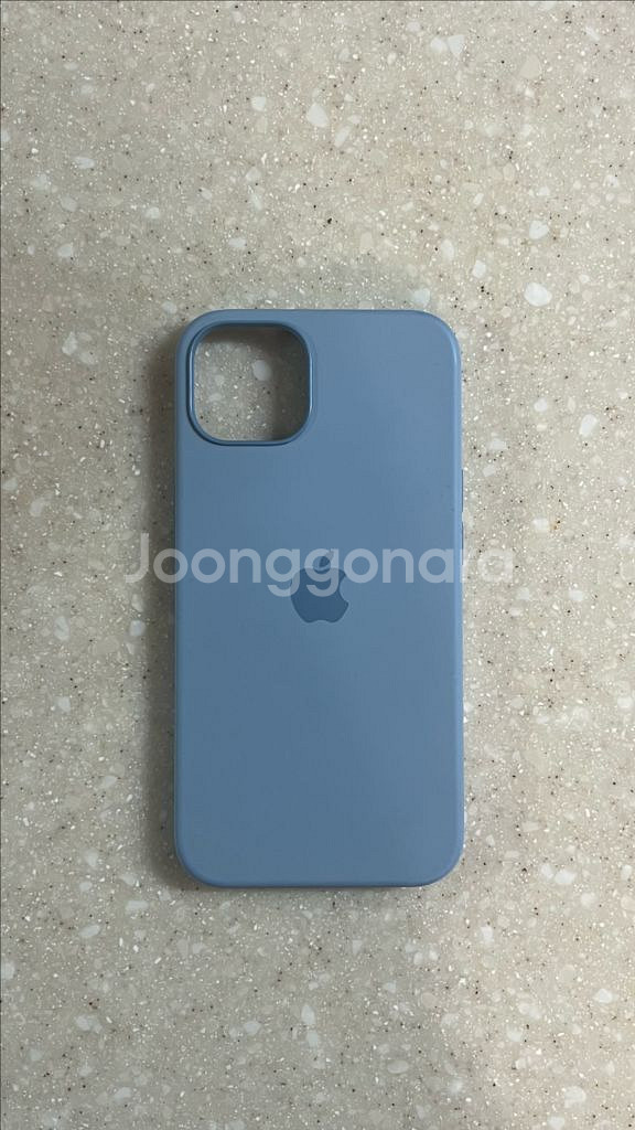 애플 정품 실리콘 케이스 (블루 포그)--0