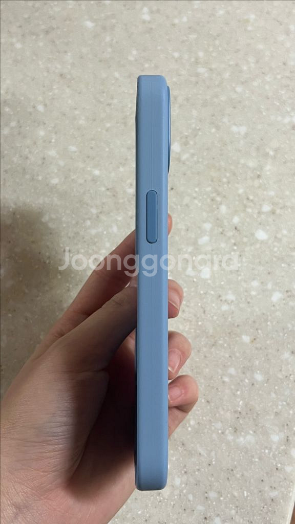 애플 정품 실리콘 케이스 (블루 포그)--2