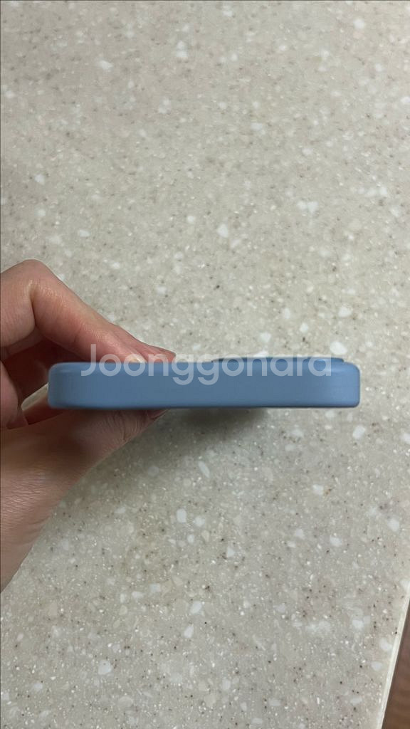 애플 정품 실리콘 케이스 (블루 포그)--4