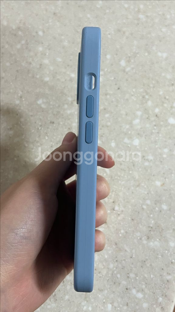 애플 정품 실리콘 케이스 (블루 포그)--3