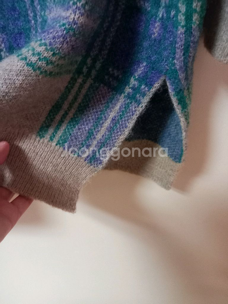 핸드메이드 니트 롱가디건 55~77 프리사이즈--2