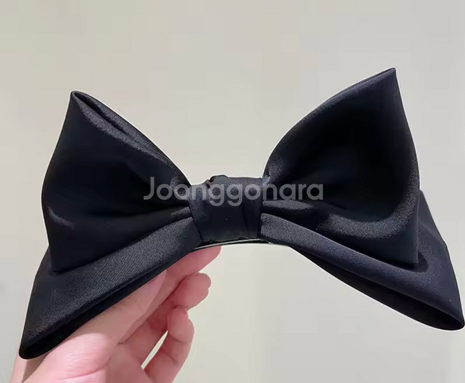 블랙 리본 헤어핀--0