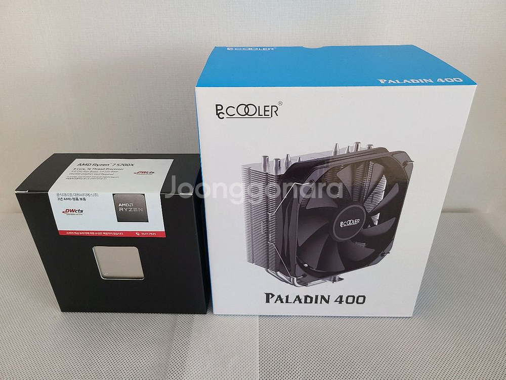 미개봉 AMD 라이젠7 5700X 버미어 멀티팩정품 + 피씨쿨러 팔라딘400--0