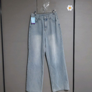 (새상품)와이드 워싱이픈 연청바지